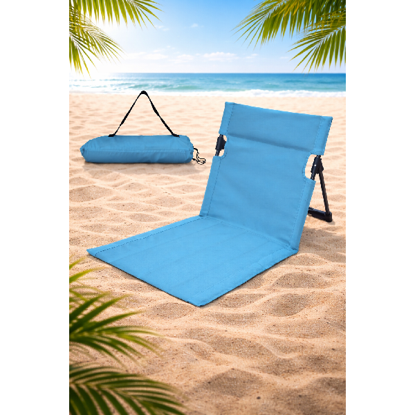 מחצלת מתקפלת עם משענת גב ותיק נשיאה לים ולטיולים